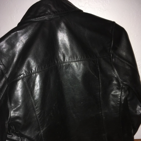 Banana Republic Black Leather Jacket - like New! - Picture 3 of 4